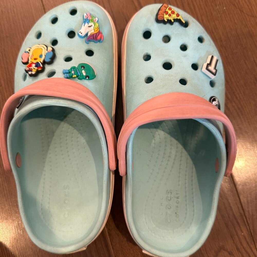 Crocs Teal kids Size 13